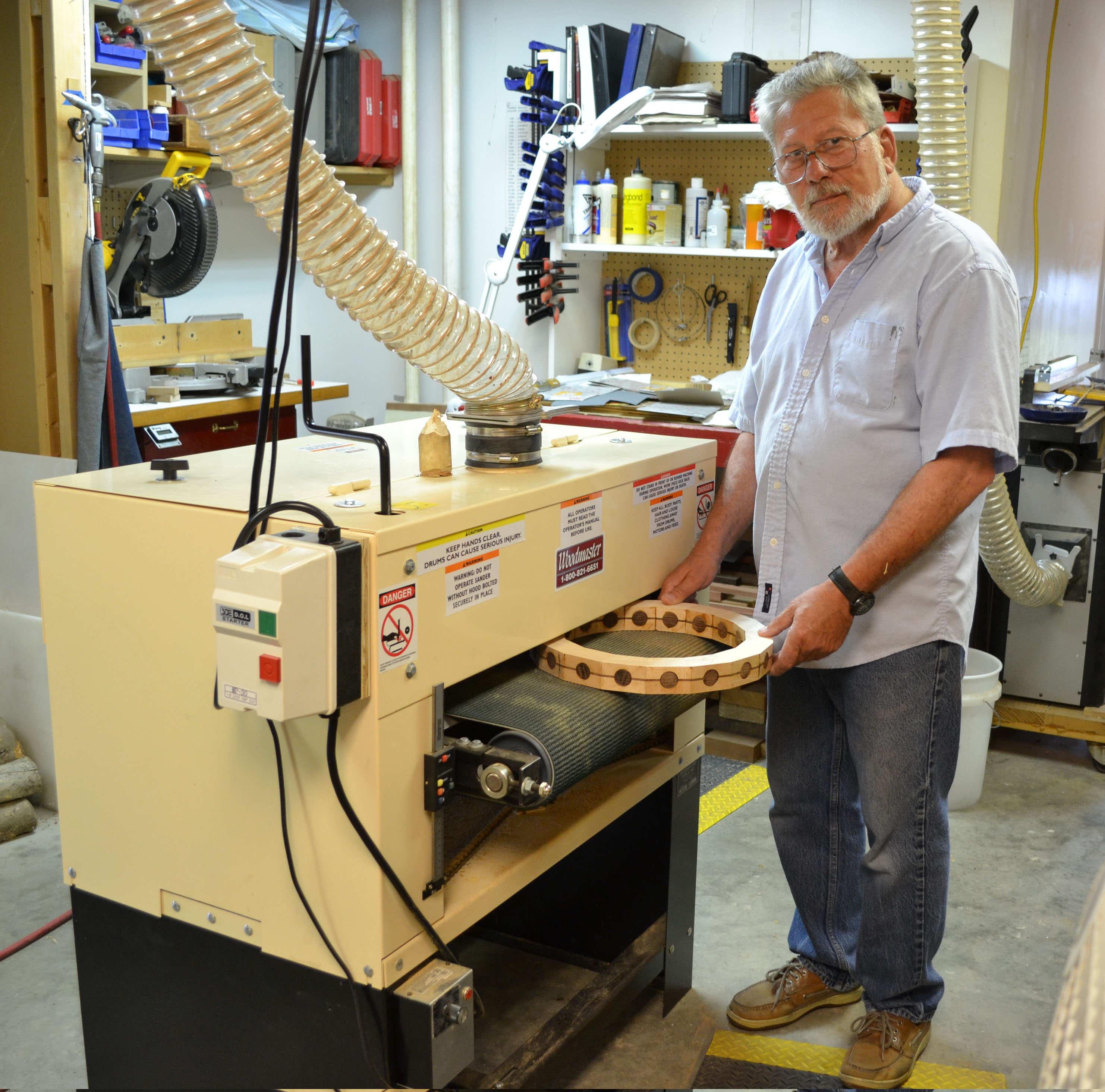 Pete and his Woodmaster Drum Sander